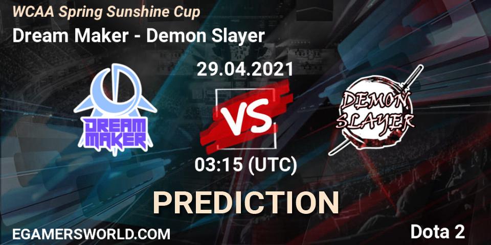Dream Maker - Demon Slayer: Maç tahminleri. 29.04.21, Dota 2, WCAA Spring Sunshine Cup