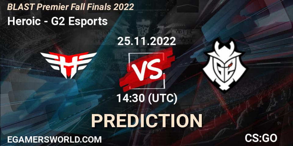 Heroic - G2 Esports: Maç tahminleri. 25.11.22, CS2 (CS:GO), BLAST Premier Fall Finals 2022