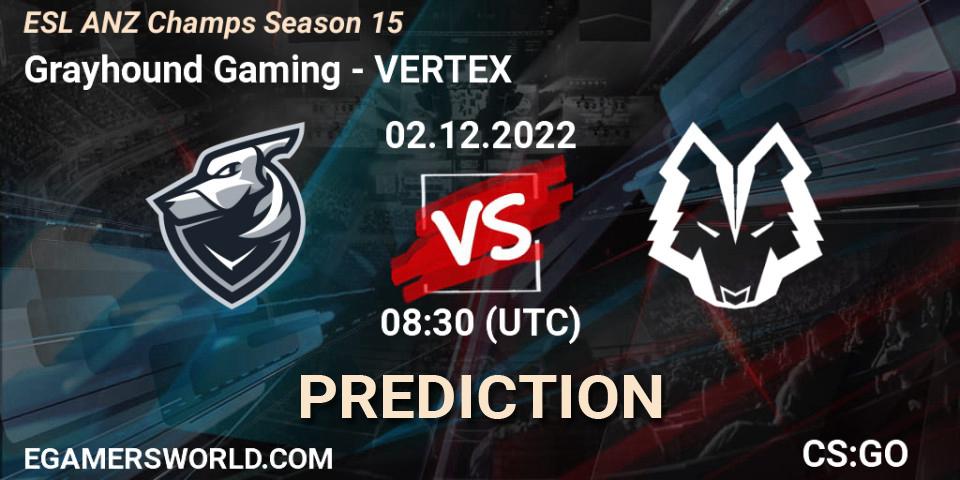 Grayhound Gaming - VERTEX: Maç tahminleri. 02.12.22, CS2 (CS:GO), ESL ANZ Champs Season 15
