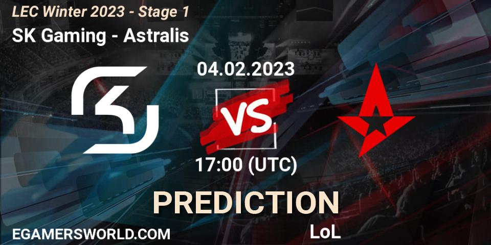 SK Gaming - Astralis: Maç tahminleri. 04.02.23, LoL, LEC Winter 2023 - Stage 1