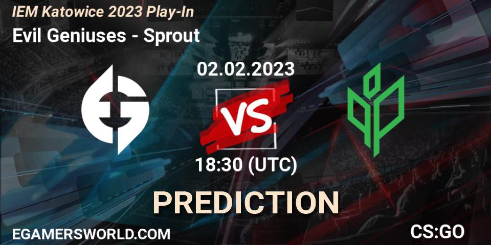 Evil Geniuses - Sprout: Maç tahminleri. 02.02.23, CS2 (CS:GO), IEM Katowice 2023 Play-In