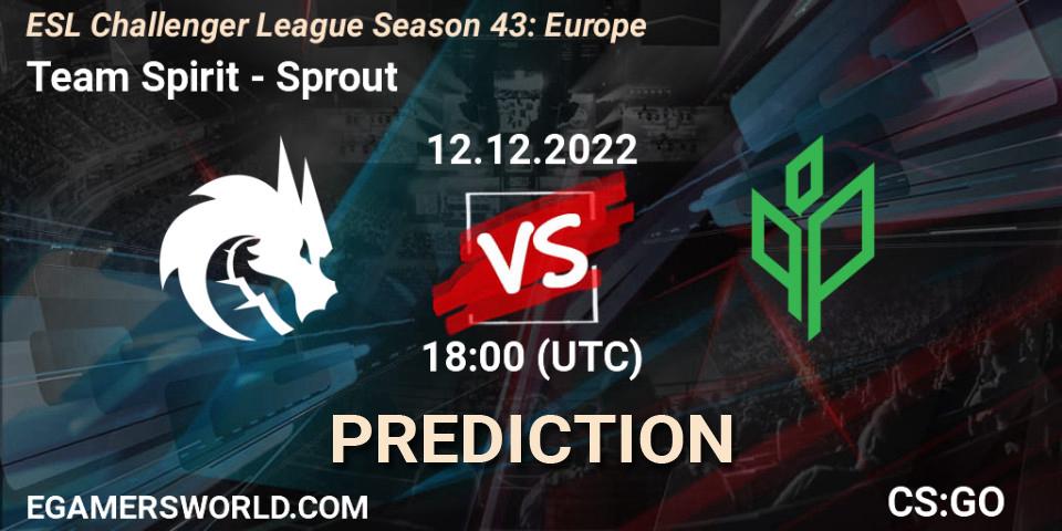 Team Spirit - Sprout: Maç tahminleri. 12.12.22, CS2 (CS:GO), ESL Challenger League Season 43: Europe