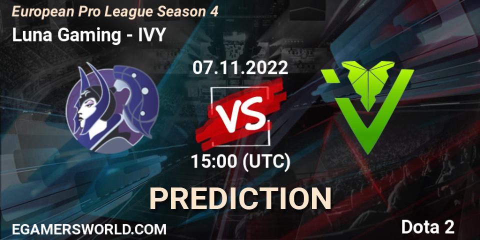 MooN team - IVY: Maç tahminleri. 12.11.22, Dota 2, European Pro League Season 4