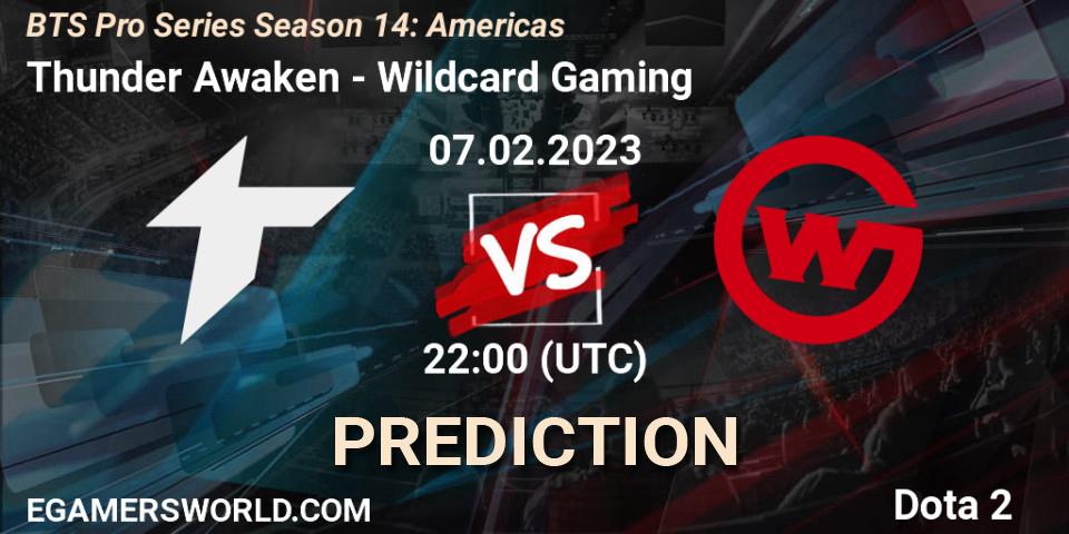 Thunder Awaken - Wildcard Gaming: Maç tahminleri. 07.02.23, Dota 2, BTS Pro Series Season 14: Americas