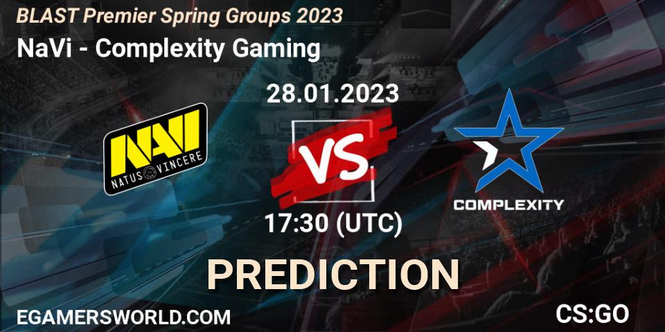 NaVi - Complexity Gaming: Maç tahminleri. 28.01.23, CS2 (CS:GO), BLAST Premier Spring Groups 2023