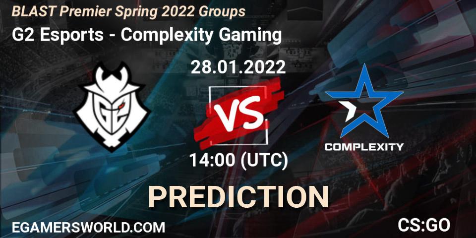 G2 Esports - Complexity Gaming: Maç tahminleri. 28.01.22, CS2 (CS:GO), BLAST Premier Spring Groups 2022