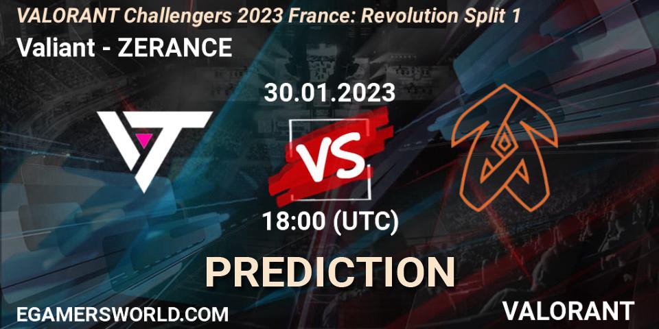 Valiant - ZERANCE: Maç tahminleri. 30.01.23, VALORANT, VALORANT Challengers 2023 France: Revolution Split 1