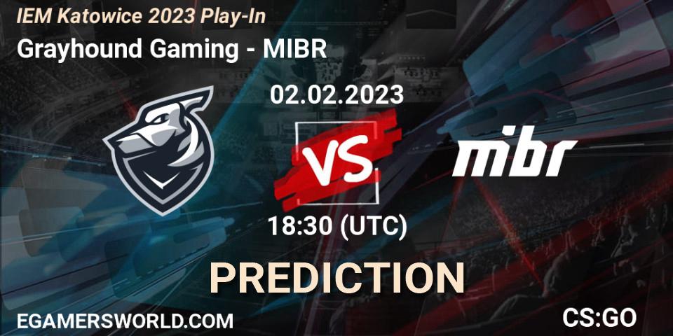 Grayhound Gaming - MIBR: Maç tahminleri. 02.02.23, CS2 (CS:GO), IEM Katowice 2023 Play-In