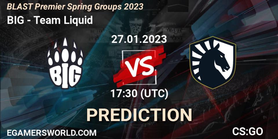 BIG - Team Liquid: Maç tahminleri. 27.01.23, CS2 (CS:GO), BLAST Premier Spring Groups 2023