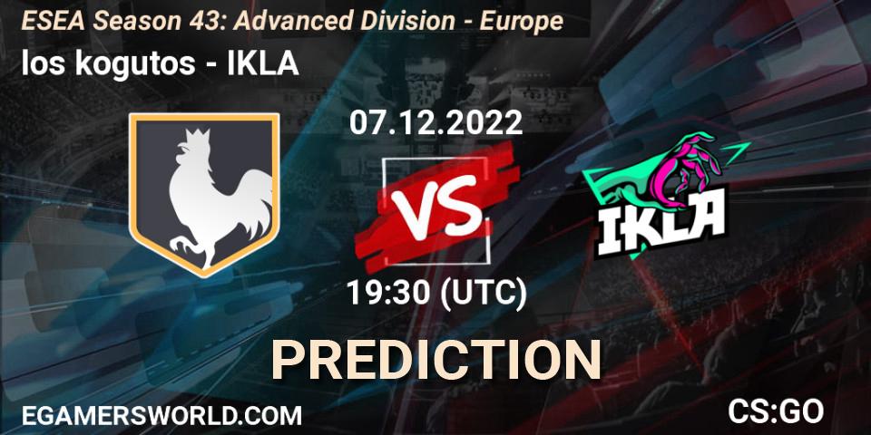 los kogutos - IKLA: Maç tahminleri. 08.12.22, CS2 (CS:GO), ESEA Season 43: Advanced Division - Europe