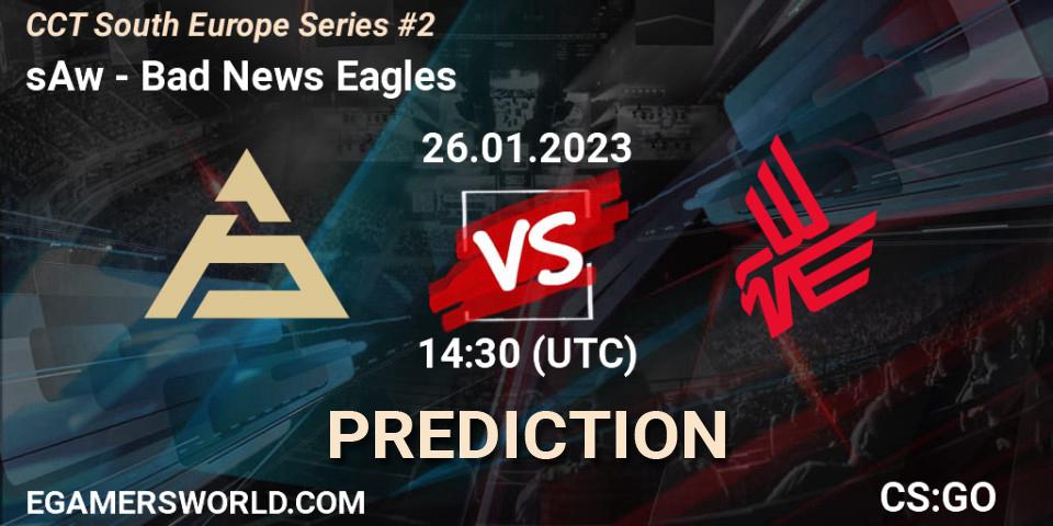 sAw - Bad News Eagles: Maç tahminleri. 26.01.23, CS2 (CS:GO), CCT South Europe Series #2