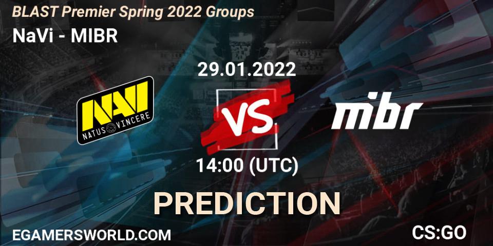 NaVi - MIBR: Maç tahminleri. 29.01.22, CS2 (CS:GO), BLAST Premier Spring Groups 2022