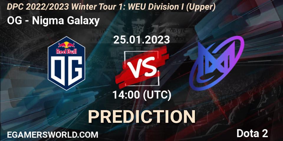 OG - Nigma Galaxy: Maç tahminleri. 25.01.23, Dota 2, DPC 2022/2023 Winter Tour 1: WEU Division I (Upper)