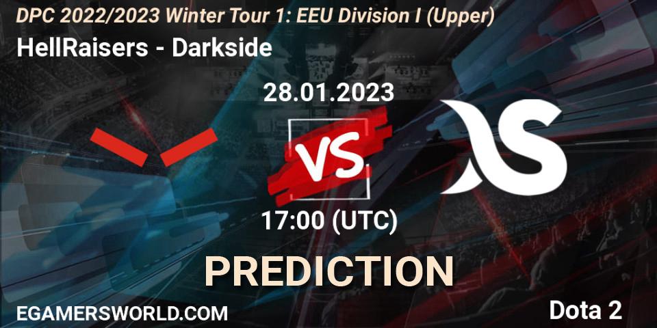 HellRaisers - Darkside: Maç tahminleri. 28.01.23, Dota 2, DPC 2022/2023 Winter Tour 1: EEU Division I (Upper)