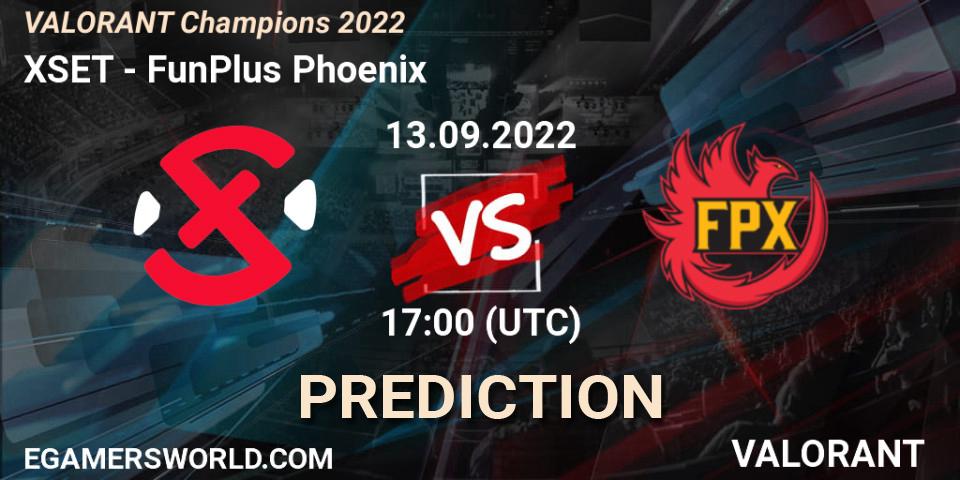 XSET - FunPlus Phoenix: Maç tahminleri. 13.09.22, VALORANT, VALORANT Champions 2022