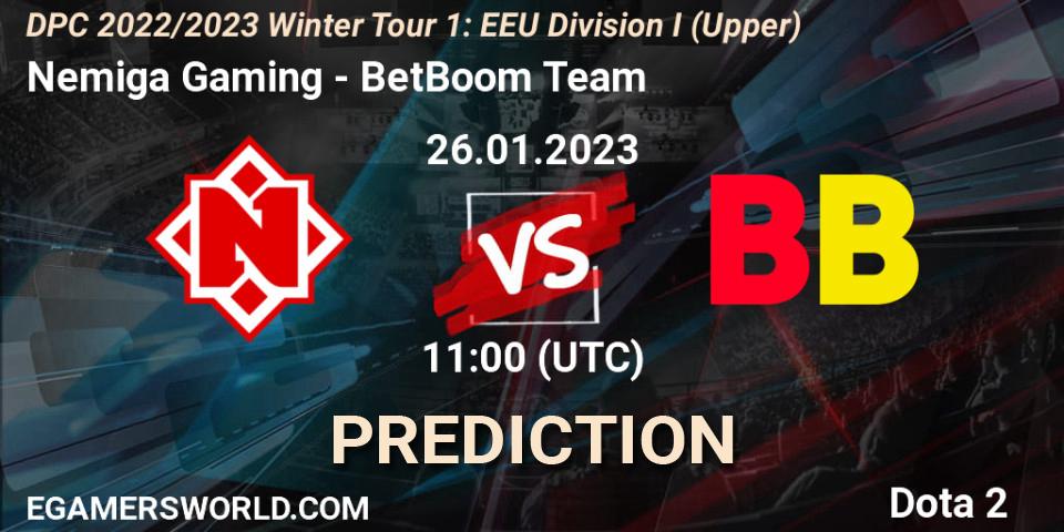 Nemiga Gaming - BetBoom Team: Maç tahminleri. 26.01.23, Dota 2, DPC 2022/2023 Winter Tour 1: EEU Division I (Upper)