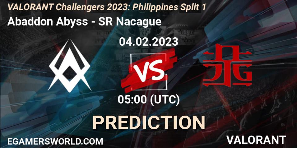 Abaddon Abyss - SR Nacague: Maç tahminleri. 04.02.23, VALORANT, VALORANT Challengers 2023: Philippines Split 1