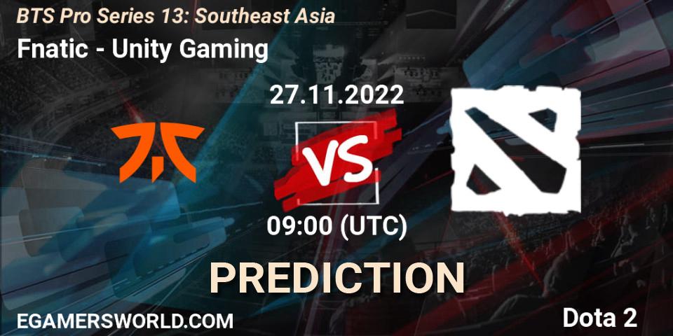 Fnatic - Unity Gaming: Maç tahminleri. 04.12.22, Dota 2, BTS Pro Series 13: Southeast Asia