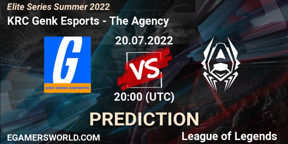 KRC Genk Esports - The Agency: Maç tahminleri. 20.07.22, LoL, Elite Series Summer 2022