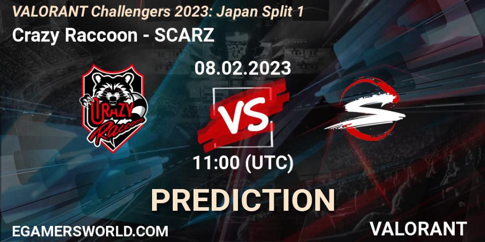 Crazy Raccoon - SCARZ: Maç tahminleri. 08.02.23, VALORANT, VALORANT Challengers 2023: Japan Split 1