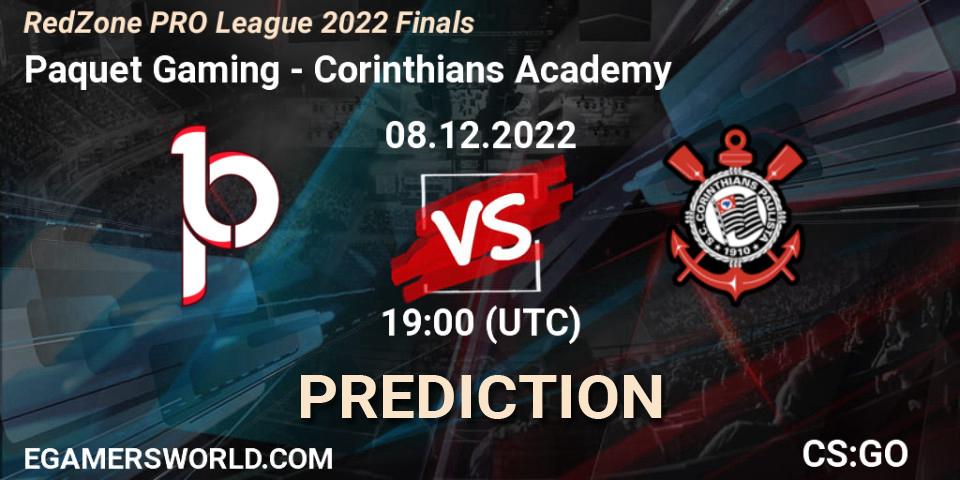 Paquetá Gaming - Corinthians Academy: Maç tahminleri. 08.12.22, CS2 (CS:GO), RedZone PRO League 2022 Finals