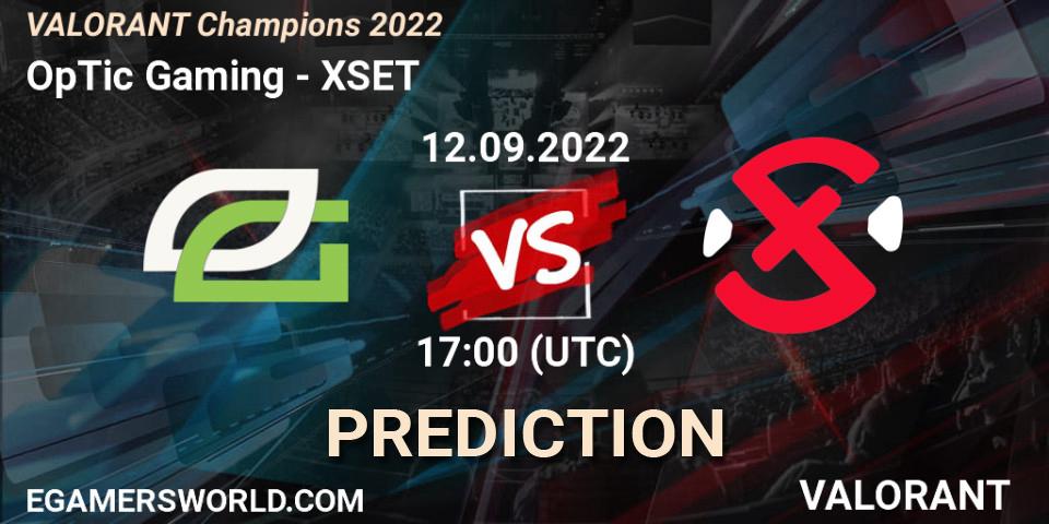 OpTic Gaming - XSET: Maç tahminleri. 12.09.22, VALORANT, VALORANT Champions 2022