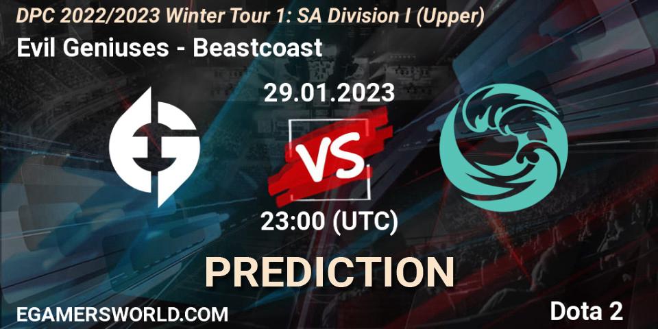 Evil Geniuses - Beastcoast: Maç tahminleri. 29.01.23, Dota 2, DPC 2022/2023 Winter Tour 1: SA Division I (Upper) 