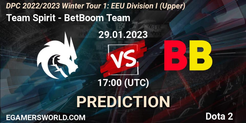 Team Spirit - BetBoom Team: Maç tahminleri. 29.01.23, Dota 2, DPC 2022/2023 Winter Tour 1: EEU Division I (Upper)