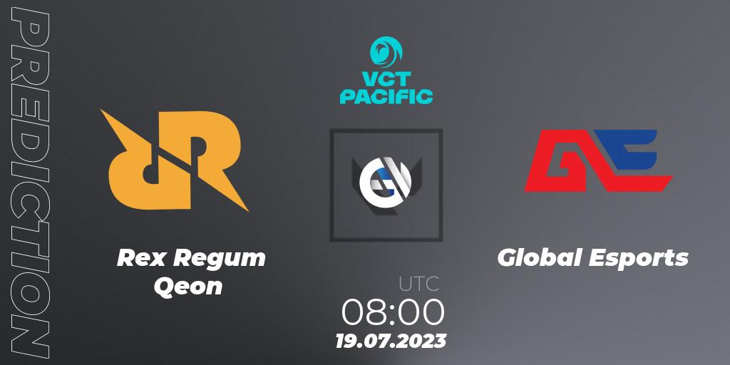 Rex Regum Qeon - Global Esports: Maç tahminleri. 19.07.23, VALORANT, VALORANT Champions Tour 2023: Pacific Last Chance Qualifier