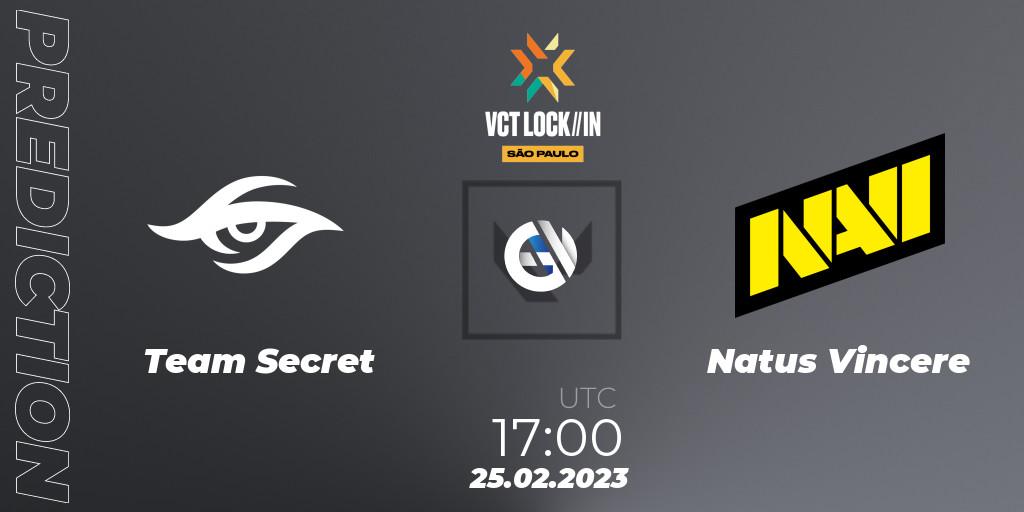 Team Secret - Natus Vincere: Maç tahminleri. 25.02.23, VALORANT, VALORANT Champions Tour 2023: LOCK//IN São Paulo