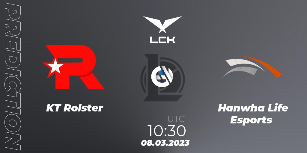 KT Rolster - Hanwha Life Esports: Maç tahminleri. 08.03.23, LoL, LCK Spring 2023 - Group Stage
