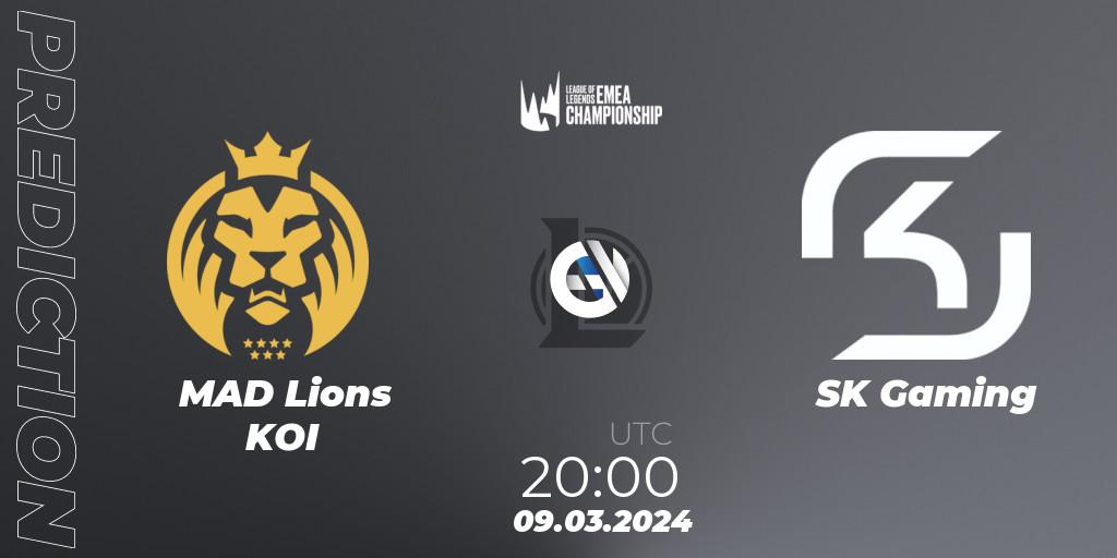 MAD Lions KOI - SK Gaming: Maç tahminleri. 09.03.24, LoL, LEC Spring 2024 - Regular Season