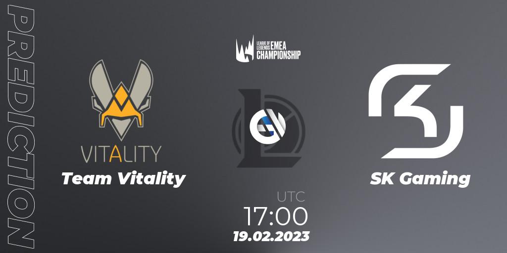 Team Vitality - SK Gaming: Maç tahminleri. 19.02.23, LoL, LEC Winter 2023 - Stage 2