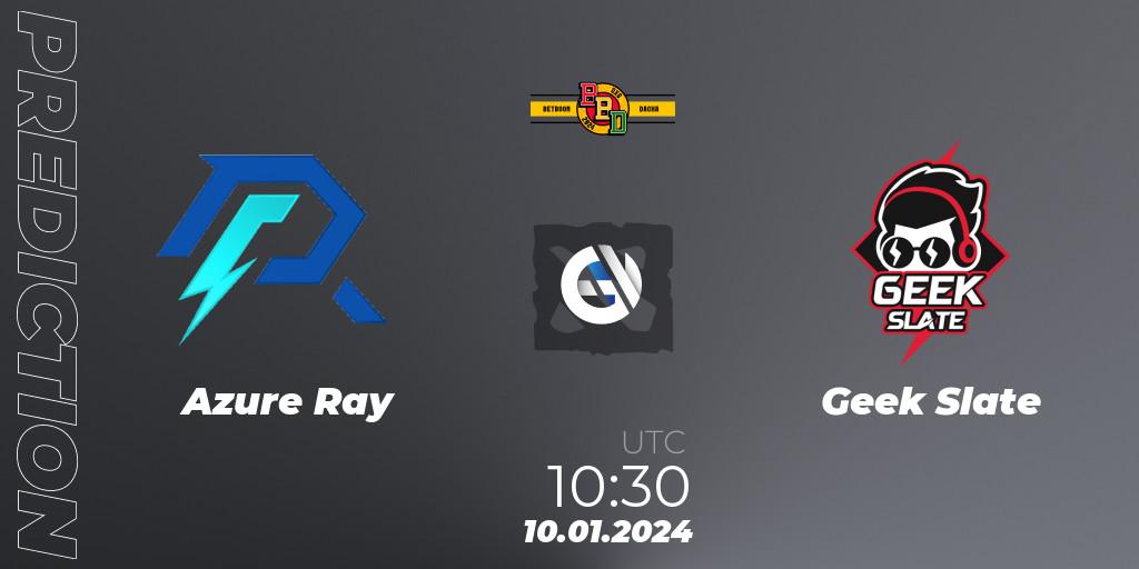 Azure Ray - Geek Slate: Maç tahminleri. 10.01.24, Dota 2, BetBoom Dacha Dubai 2024: SEA and CN Closed Qualifier