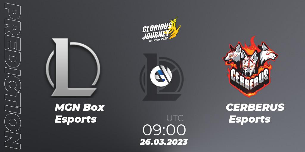 MGN Box Esports - CERBERUS Esports: Maç tahminleri. 26.03.23, LoL, VCS Spring 2023 - Group Stage
