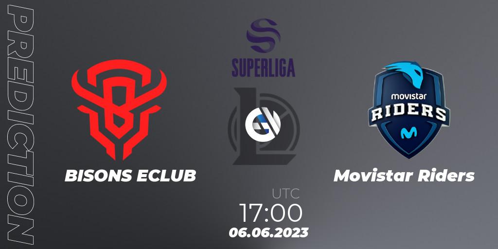 BISONS ECLUB - Movistar Riders: Maç tahminleri. 06.06.23, LoL, Superliga Summer 2023 - Group Stage