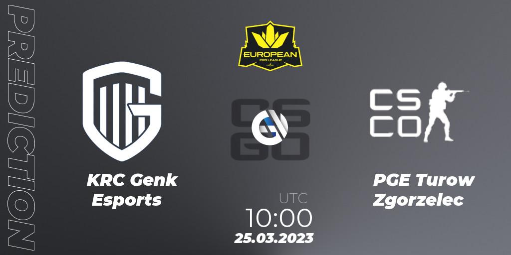 KRC Genk Esports - PGE Turow Zgorzelec: Maç tahminleri. 25.03.23, CS2 (CS:GO), European Pro League Season 7: Division 2