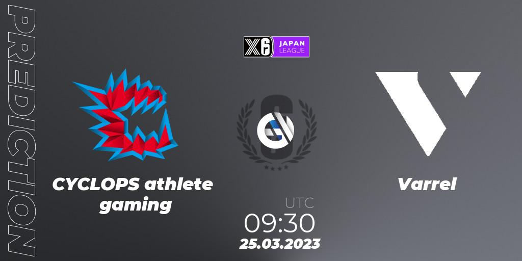 CYCLOPS athlete gaming - Varrel: Maç tahminleri. 25.03.23, Rainbow Six, Japan League 2023 - Stage 1