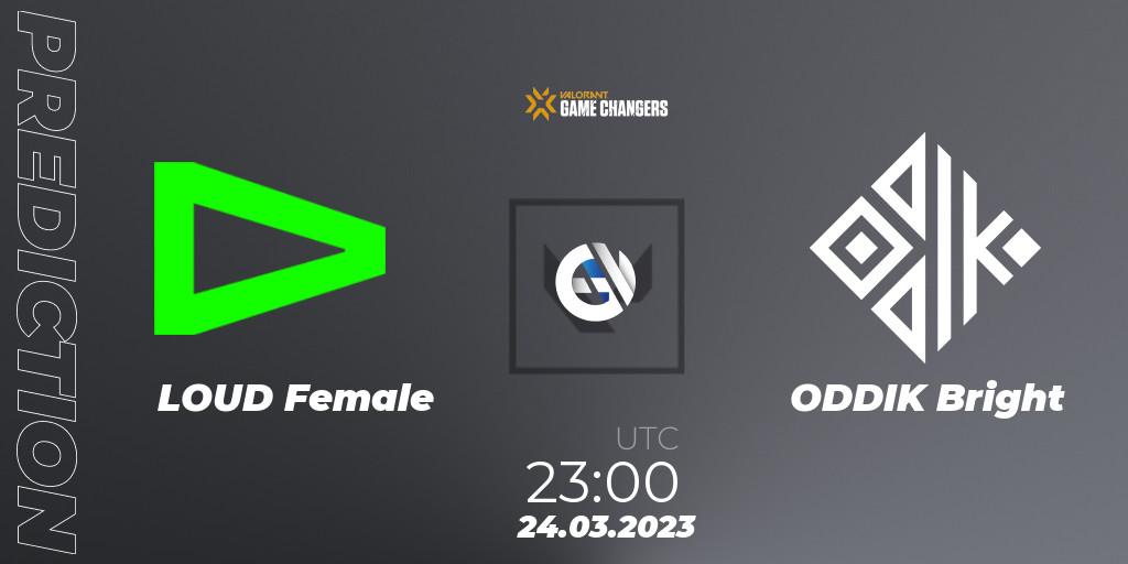 LOUD Female - ODDIK Bright: Maç tahminleri. 24.03.23, VALORANT, VCT 2023: Game Changers Brazil Series 1