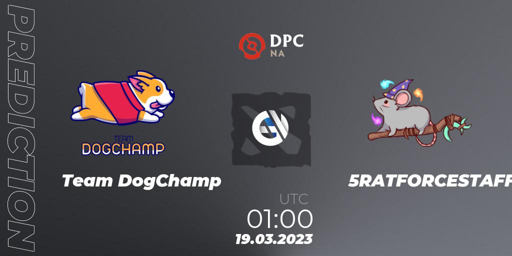 Team DogChamp - 5RATFORCESTAFF: Maç tahminleri. 19.03.23, Dota 2, DPC 2023 Tour 2: NA Division I (Upper)