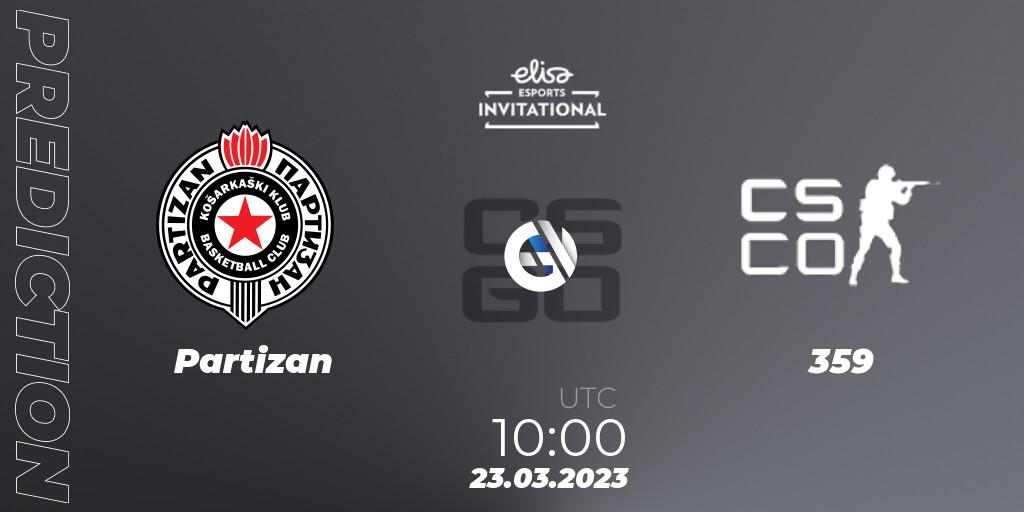 Partizan - 359: Maç tahminleri. 23.03.23, CS2 (CS:GO), Elisa Invitational Spring 2023 Contenders
