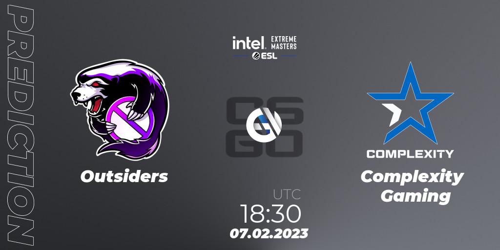 Outsiders - Complexity Gaming: Maç tahminleri. 07.02.23, CS2 (CS:GO), IEM Katowice 2023