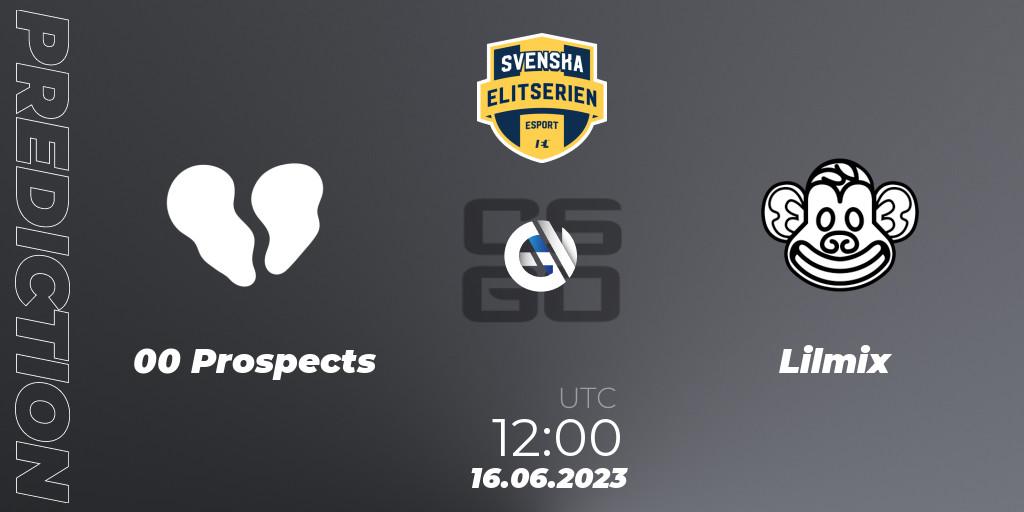 00 Prospects - Lilmix: Maç tahminleri. 16.06.23, CS2 (CS:GO), Svenska Elitserien Spring 2023