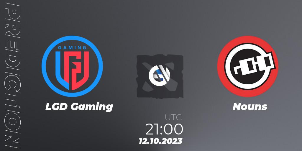 LGD Gaming - Nouns: Maç tahminleri. 12.10.23, Dota 2, The International 2023 - Group Stage