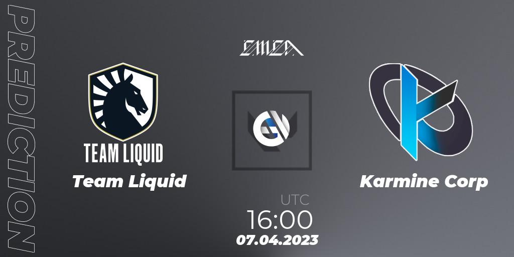 Team Liquid - Karmine Corp: Maç tahminleri. 07.04.23, VALORANT, VCT 2023: EMEA League - Regular Season