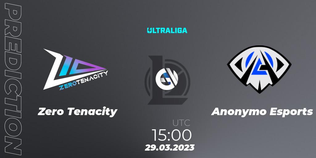 Zero Tenacity - Anonymo Esports: Maç tahminleri. 31.03.23, LoL, Ultraliga Season 9 - Playoffs