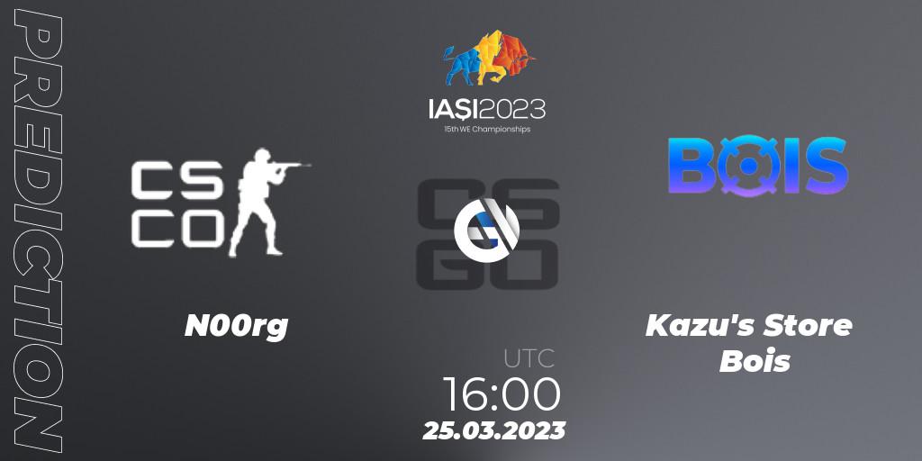 N00rg - Kazu's Store Bois: Maç tahminleri. 25.03.23, CS2 (CS:GO), IESF World Esports Championship 2023: Spanish Qualifier