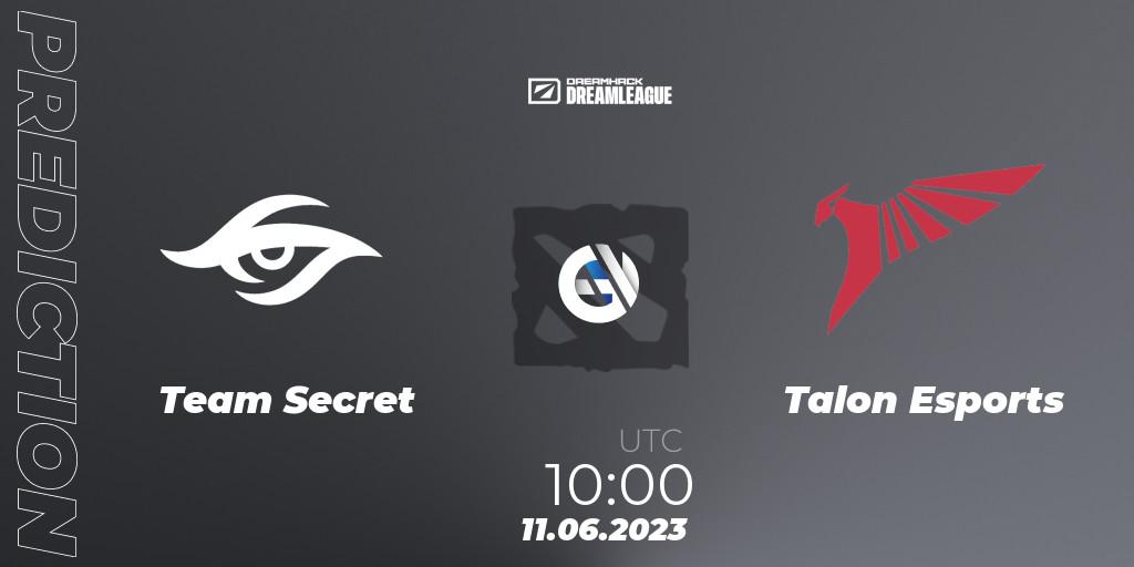 Team Secret - Talon Esports: Maç tahminleri. 11.06.23, Dota 2, DreamLeague Season 20 - Group Stage 1