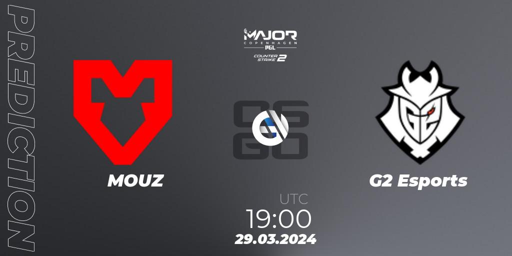 MOUZ - G2 Esports: Maç tahminleri. 29.03.24, CS2 (CS:GO), PGL CS2 Major Copenhagen 2024