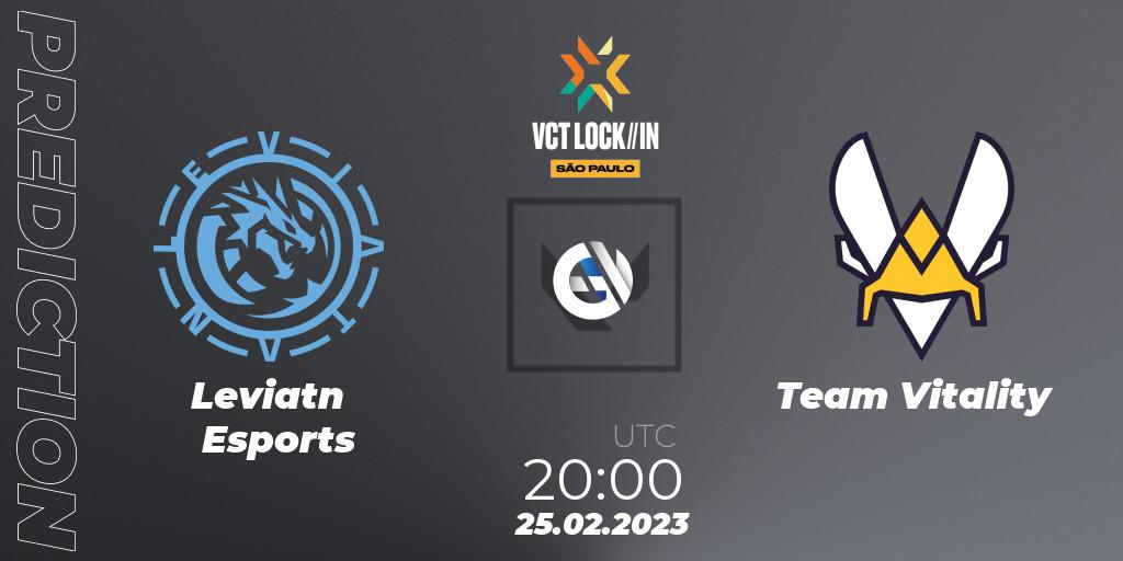 Leviatán Esports - Team Vitality: Maç tahminleri. 25.02.23, VALORANT, VALORANT Champions Tour 2023: LOCK//IN São Paulo